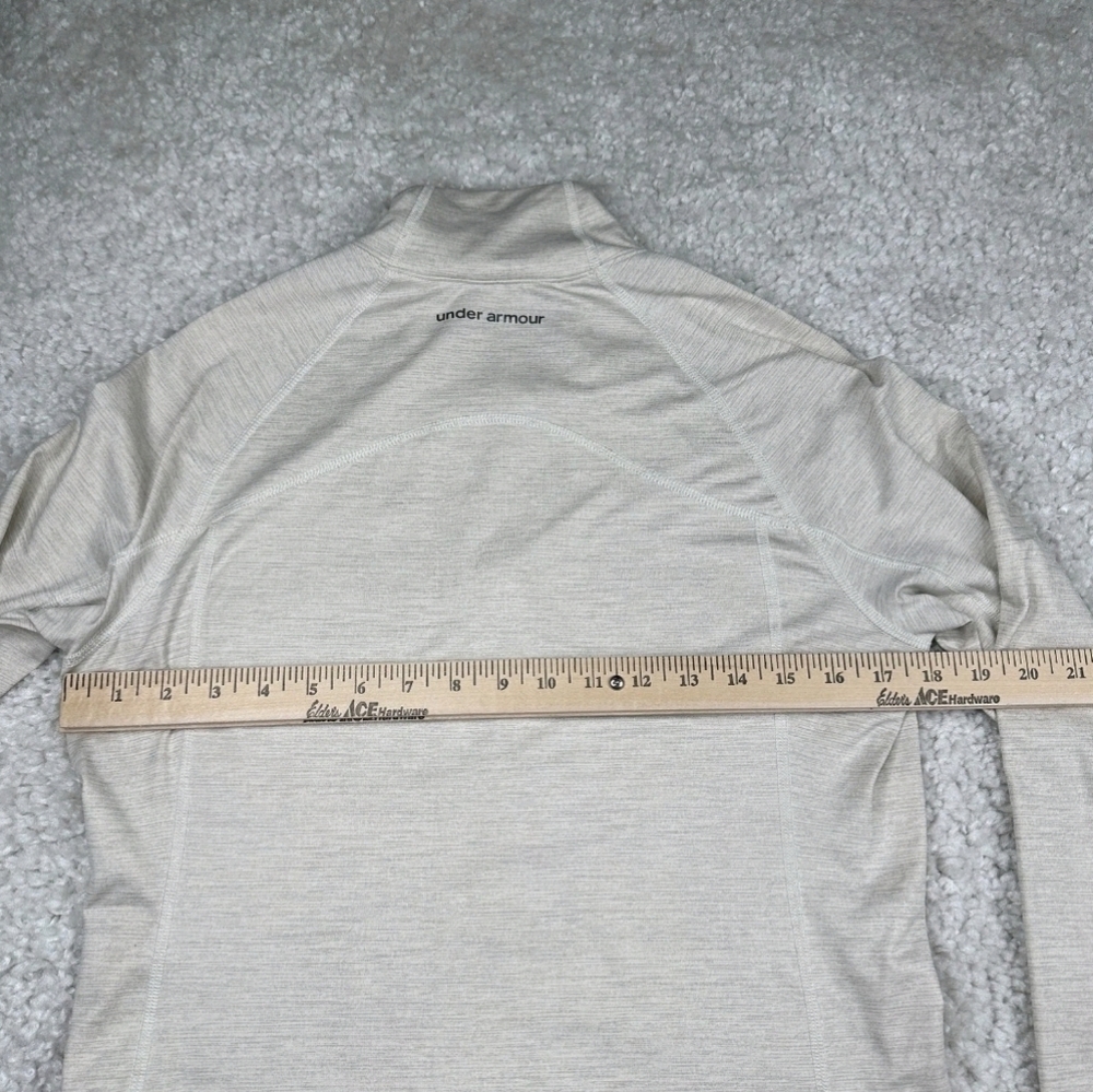 Under Armour Cold Gear Fitted 1/2 Zip Shirt Ivory Cream Womens  Size M - Picture 8 of 8